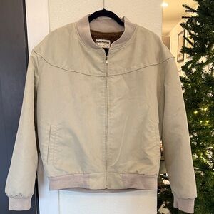 🎄Vintage 1980’s Mac Murray Beige Bomber Jacket Los Angeles CA Made in the USA